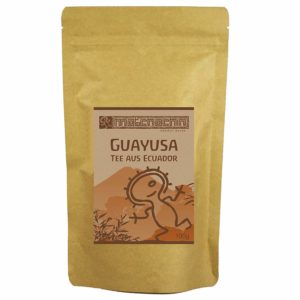 Guayusa Tee auf weissem Hintergrund
